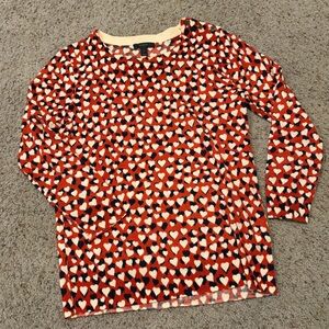 J. Crew Merino Wool heart pattern sweater
